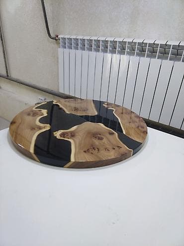 стол из эпоксидки: Журнальный стол из массива и эпоксидной смолы - Столешница — 5