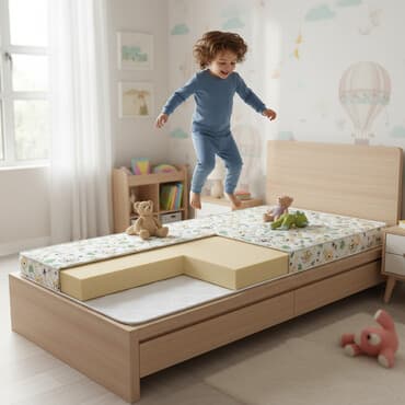 Детский матрас, Новый, Пенополиуретан, Беспружинный at lalafo.kg Детский матрас, Новый, Пенополиуретан, Беспружинный