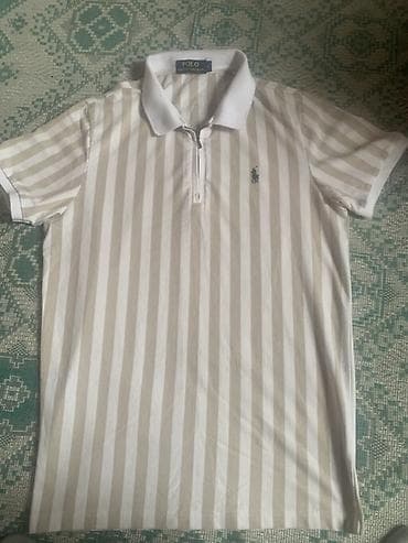 где можно купить барсетку: Мужская футболка, M, Polo Ralph Lauren, Б/у, цвет - Бежевый — 1