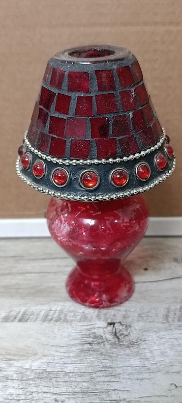 Декоративный подсвечник/лампа с абажуром «мозаика» - Материал