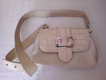 барсетка мужская кожаная ручной работы: Классическая сумка, Италия, Материал: Натуральная кожа, Регулируемый ремень, Съёмный ремень, Застежка на магните, Женские, Новый — 1