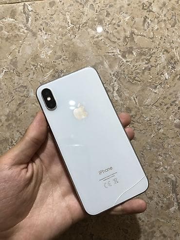 iphone 10 x: IPhone X, Б/у, 64 ГБ, Серебристый, Защитное стекло, 100 % — 9