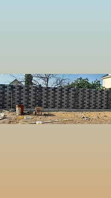 метал ферма: Кладка заборов и стен из декоративных бетонных блоков - Материал — 1