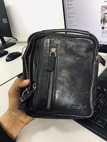 s22 ultra samsung: Мужская сумка через плечо Karya - Материал: натуральная кожа — 3