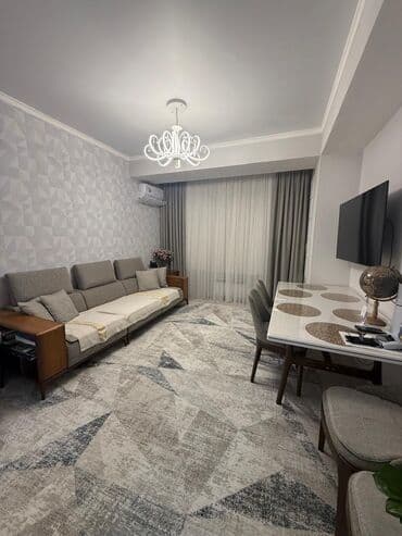 исанова чуйкова: 2 комнаты, 50 м², Индивидуалка, 5 этаж, Дизайнерский ремонт — 4