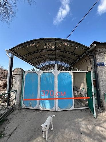 Металлические распашные ворота с калиткой, советские мщьные, толстый