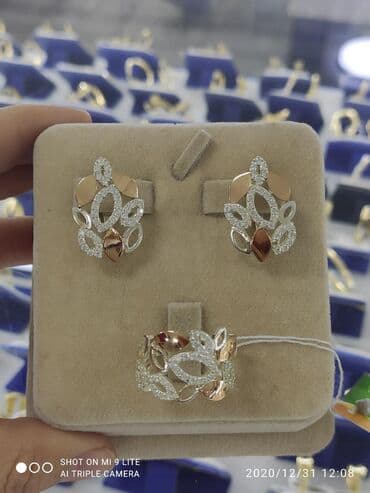 свадебные наборы ручной: Набор украшений, Проба 925, Новый — 4