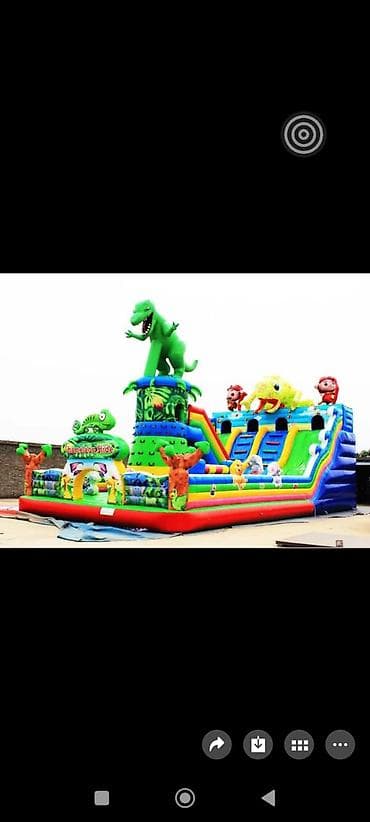 качела бу: Надувной игровой комплекс «Chameleon Slide» с горкой и тематикой — 2