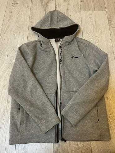 худи мужской: Мужская толстовка, L, XL, Lining, Б/у, цвет - Серый — 1