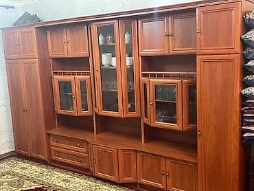 телевизор blesk: Гарнитур для зала, Тумба под ТВ, МДФ, цвет - Коричневый — 5