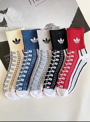 одежда для кухни: Носки «как кеды» — набор из 8 штук. Каждая пара оформлена принтом под — 7