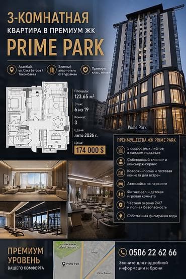 sky park: Строится, Элитка, 3 комнаты, 123 м² — 1