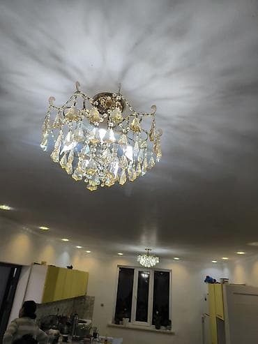 Люстралар: Потолочная люстра с подвесками 2шт, каждый по 3500сом - Стиль — 1