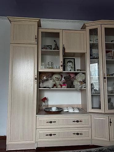 Стенка-шкаф, Тип стенки-шкафа: Модульная, Для зала, Особенности: Для хранения посуды