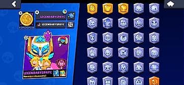 пис пи: Аккаунт Brawl Stars Основное: - Ник: LEGENDARYSPAYC, тэг профиля — 2