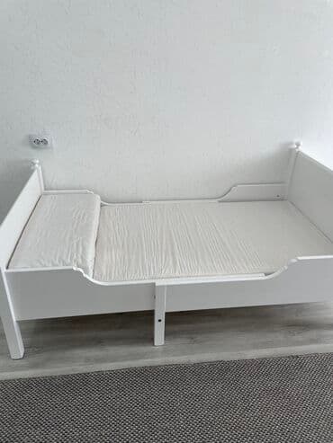 кровать икеа: Детская односпальная кровать, Б/у, Для девочки, Для мальчика, С матрасом, Дерево, Самовывоз — 3