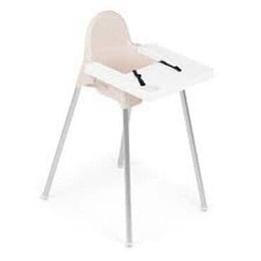 стульчик для кормления купить: Стульчик для кормления белый, бежевый. С ремешком защиты — 2