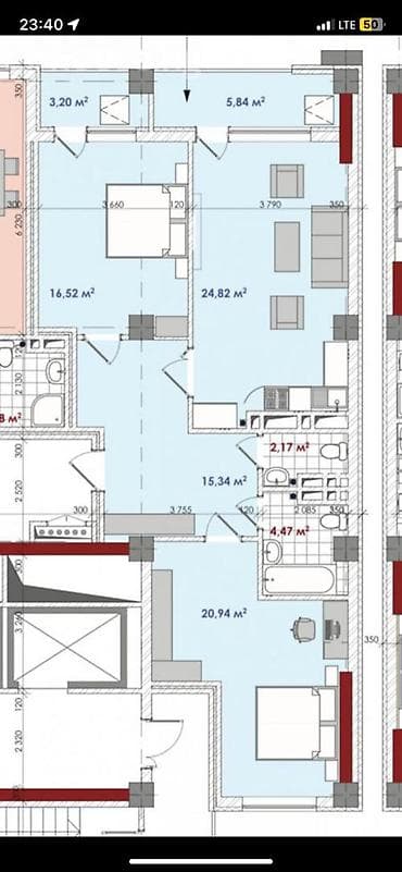 Коммерческая недвижимость: 1 комната, 93 м², Элитка, 15 этаж, Готовая ПСО (под самоотделку) — 2