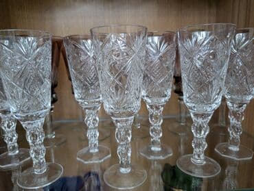 Декор и интерьер: Продаётся хрустальные фужеры!!!! Винтаж!!!! Ссср!!!! Сервантное — 10
