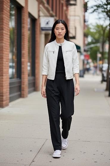 косухи: Кожаная куртка, Косуха, Экокожа, Укороченная модель, XS — 3