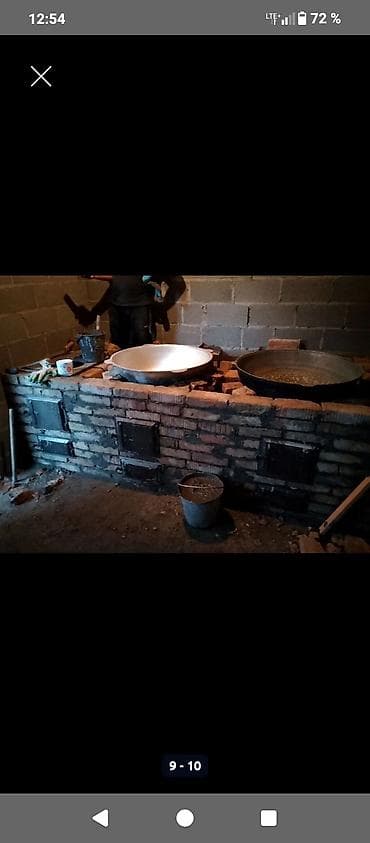 чугунную буржуйку: Печь под казан/тандыр из кирпича - Кирпичная варочная поверхность с — 2