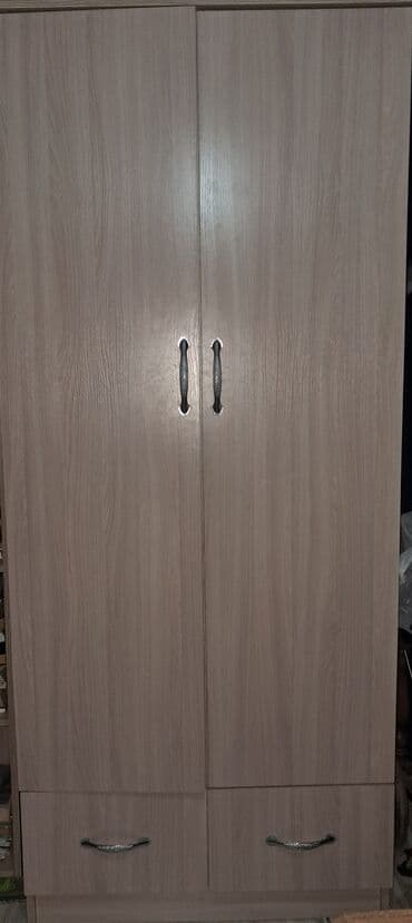 шкаф для детских вещей: Двухдверный шкаф-купе (распашные двери) из ЛДСП в цвете светлый — 3