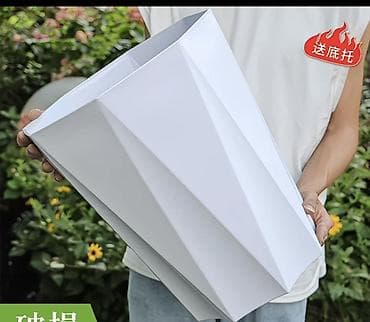 Горшки для растений: Белый горшок, 4 шт, шт стоит 1, Горошек большой, размер 34 на 40 см — 1