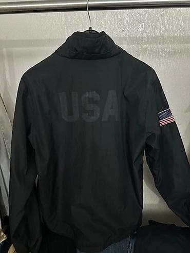 tech fleese: Ветровка Nike Team USA - Черная легкая ветровка на молнии с капюшоном — 2