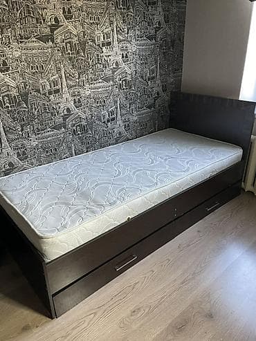 одиночный кровать: Односпальная кровать, С матрасом, длина - 195 см — 1