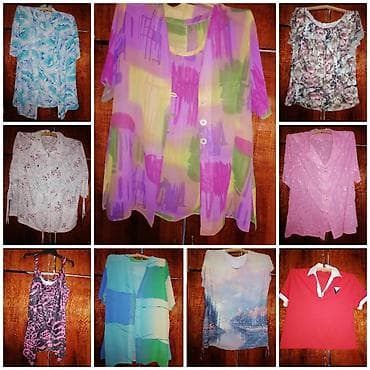 женские блузки туники: Блузки, туники, двойки, кофточки разные на любой вкус и цвет. б/у — 2