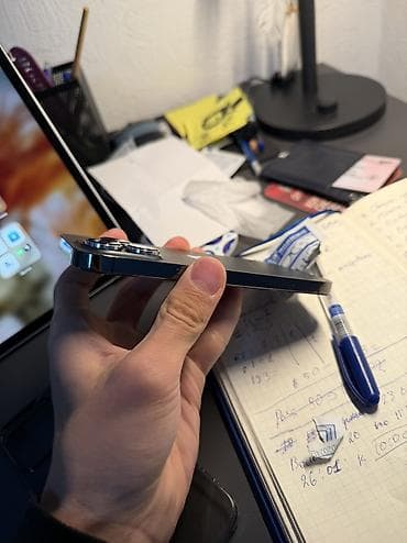 apple 13: IPhone 13 Pro, Б/у, 256 ГБ, Black Titanium, Чехол, Защитное стекло, 88 % — 4