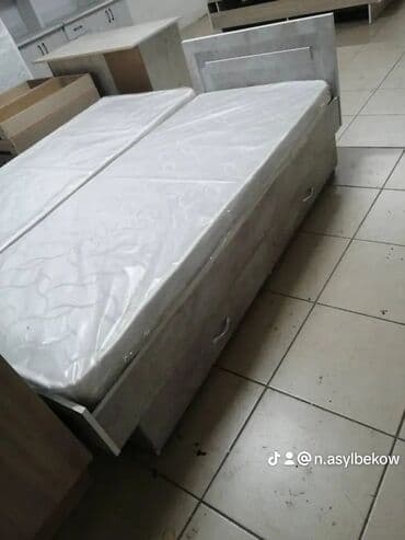 кровать двуспальная с ящиками: Односпальная кровать, Новый, С матрасом, длина - 190 см — 13