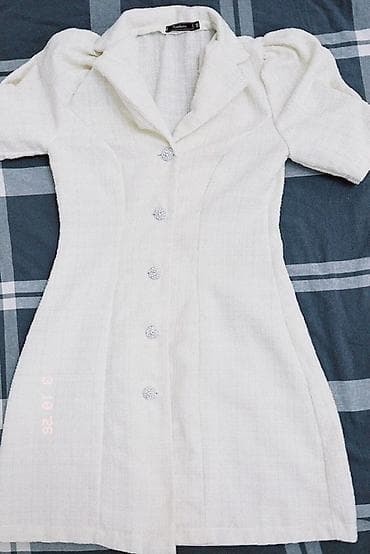 курточка на девочку: Повседневное платье, Короткая модель, Твид, Платье-пиджак, S — 1