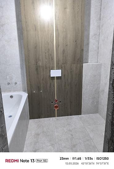 кафель настенный: Плиточные работы в ванной/санузле под ключ - Укладка керамогранита — 5