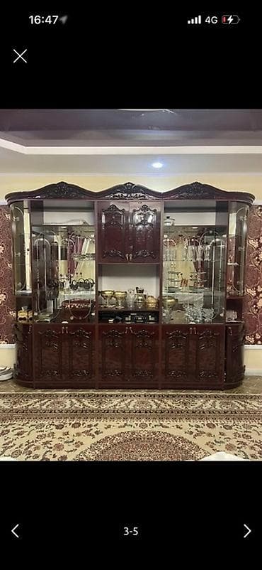 тв мебель: Классический стенд/горка для гостиной из темного древесного оттенка — 2