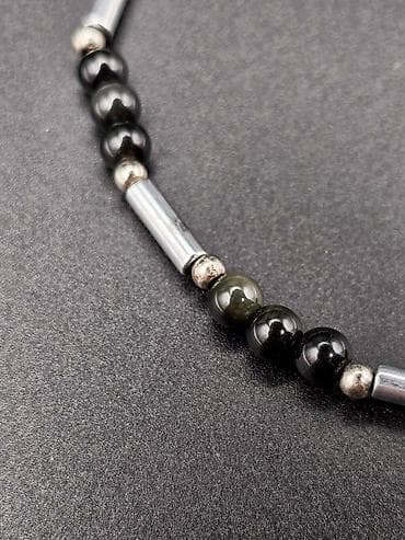 оберег: ТАЙНА СИЛЫ 🌑 Изысканное ожерелье из агата, золотого обсидиана и — 3