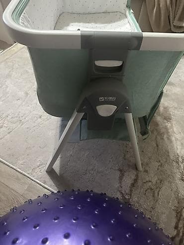 Детский комод: Детская приставная кроватка, Без колесиков, цвет - Зеленый — 1