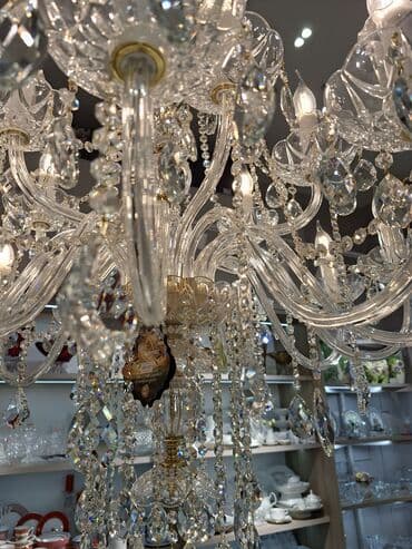 часы классика: Новый,Чешская Хрустальная люстра 5 рожковая, выполненная в — 3