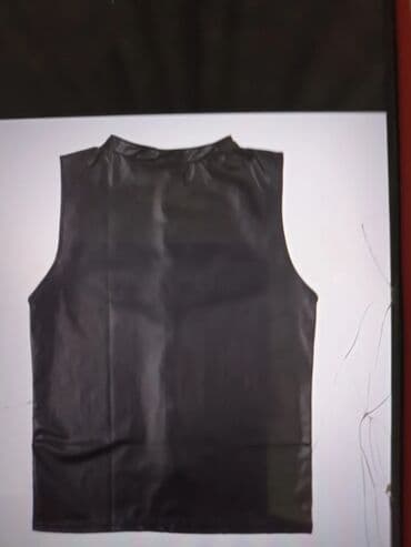 кожаная жилетка: Новая фирменная кожаная мужская безрукавка размер 4xl 1.000 — 3