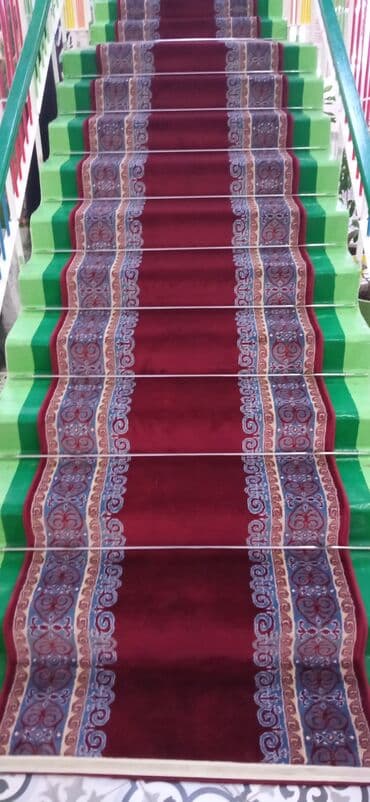 ковры дорожки паласы ковролин: Энсиз узун килем Жаңы, 80 см* 1 узундукту өлчөөчү м, Полиэстер, Геометрия, Накталай эмес/накталай төлөм — 4