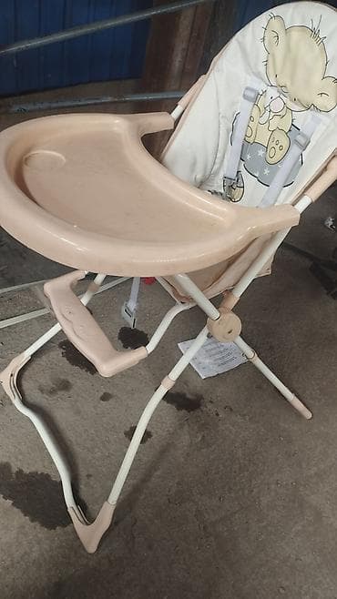 Детские стулья: Стульчик для кормления, Другой бренд, Металл, Другой вид, цвет - Бежевый — 4