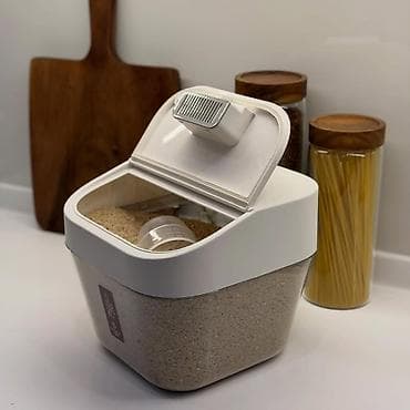 диспенсер для сыпучих: Пищевой контейнер, цвет - Белый, Самовывоз, Платная доставка — 1