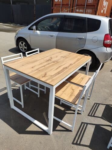 кухонные столы и стуля: Кухонный стол с стульями Размеры разные в наличии и на заказ изготовим — 7