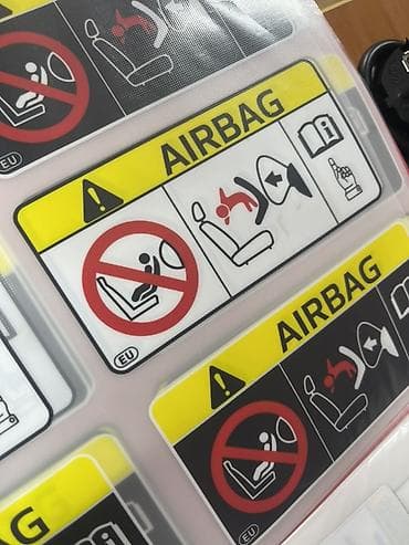 e star: # Заводские наклейки на солнцезащитные козырьки автомобиля. Airbag — 9
