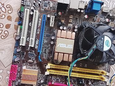 материнская плата 1156: Материнская плата для ПК, Б/у, Asus, LGA775, Micro-ATX — 1