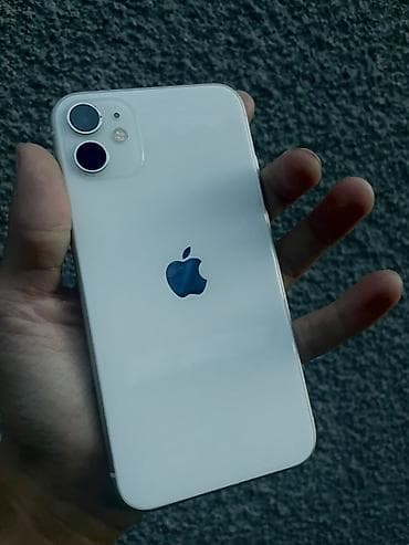 IPhone 11, Колдонулган, 128 ГБ, Ак, Заряддоочу түзүлүш, Коргоочу айнек, Каптама, Бөлүп төлөө менен, 83 %
