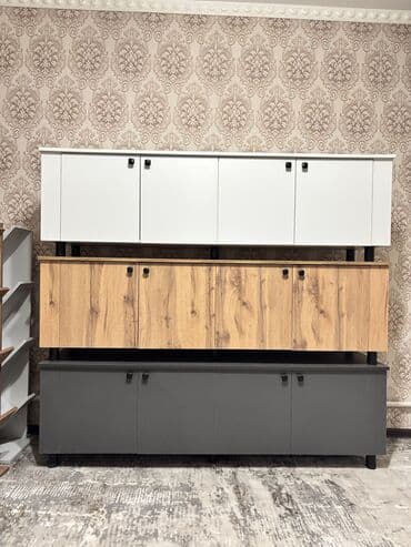 мир посуды: Тумба и подставка для телевизора, Новый, Напольная, ЛДСП, Самовывоз, Бесплатная доставка, Платная доставка, цвет - Серый — 1