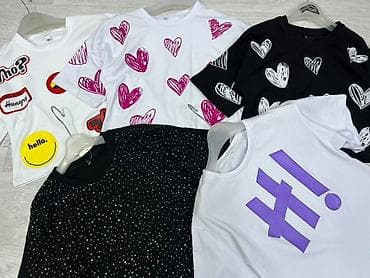 футболка топ: Женские укороченные футболки с принтами. ✅ размер (7-12) лет ✅ ткан — 2