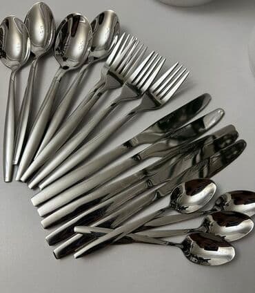 персоны посуда: Ложка 12
Вилка12
Чайная ложка 12 
Бергхофф фирма 
Без ножей — 1