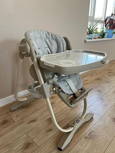 заказ делфин: Стульчик для кормления, Б/у, Chicco, Пластик, Трансформер, цвет - Бежевый — 5